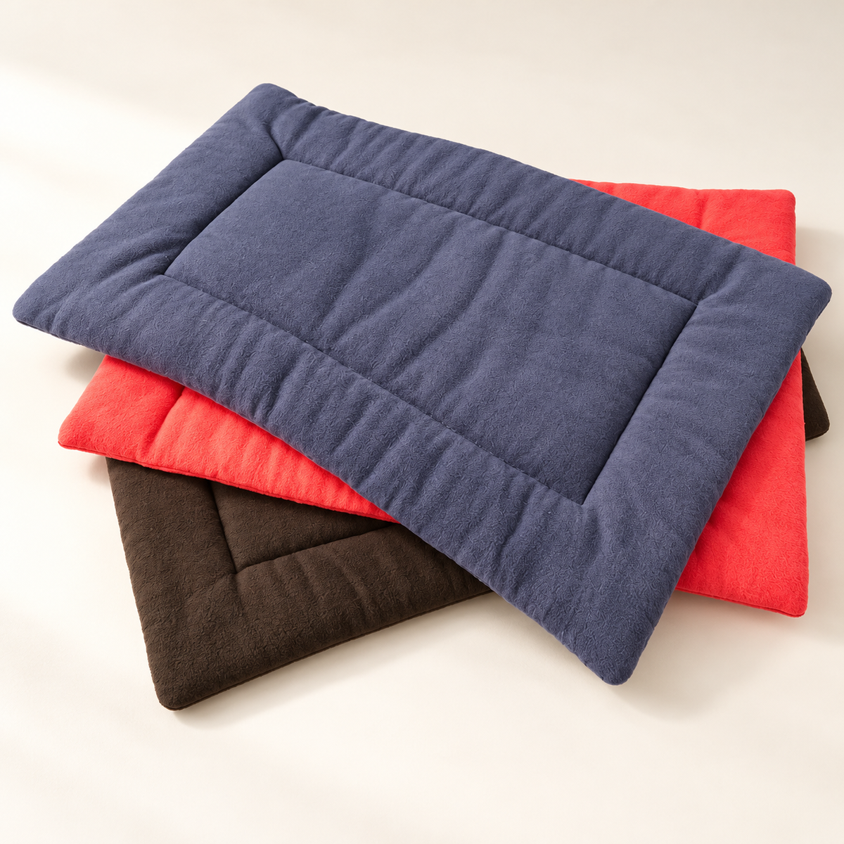 Custom-Fit Fleece Dog Crate Pad | Handmade & Washable