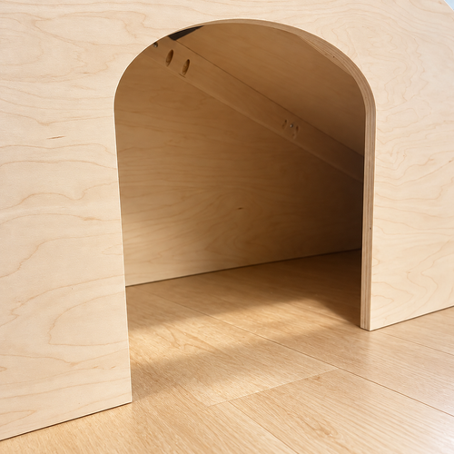 20-Inch Wooden Dog Ramp for Beds with Optional Doggie Door